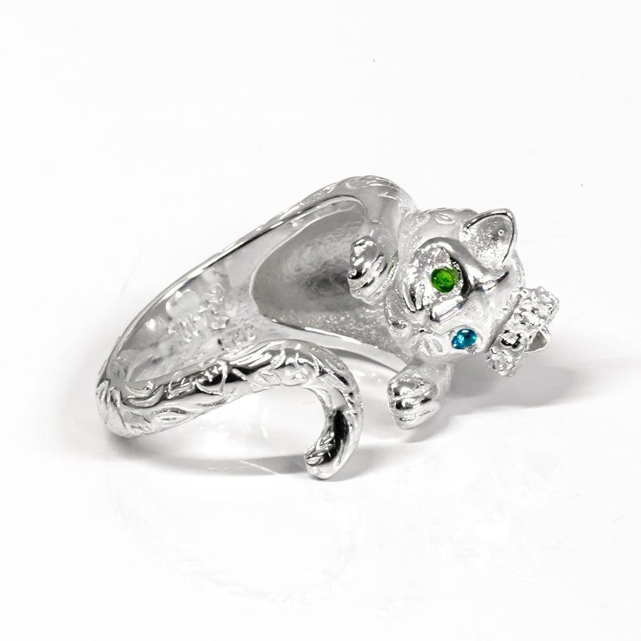 人気新品入荷 Good Vibrations Gv ネコの指輪 1 オッドアイ11号フリーサイズ メインブランド 猫 動物 リング シルバー925メンズ レディース 送料無料 Champagnelefevre Fr