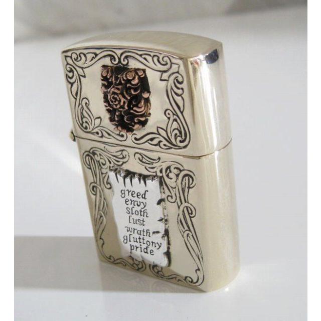 (GV)ZIPPOライター イエスキリスト「七つの大罪」 メイン 金色 真鍮製(ブラス製) シルバー925製銀 good vibrations |  | 02