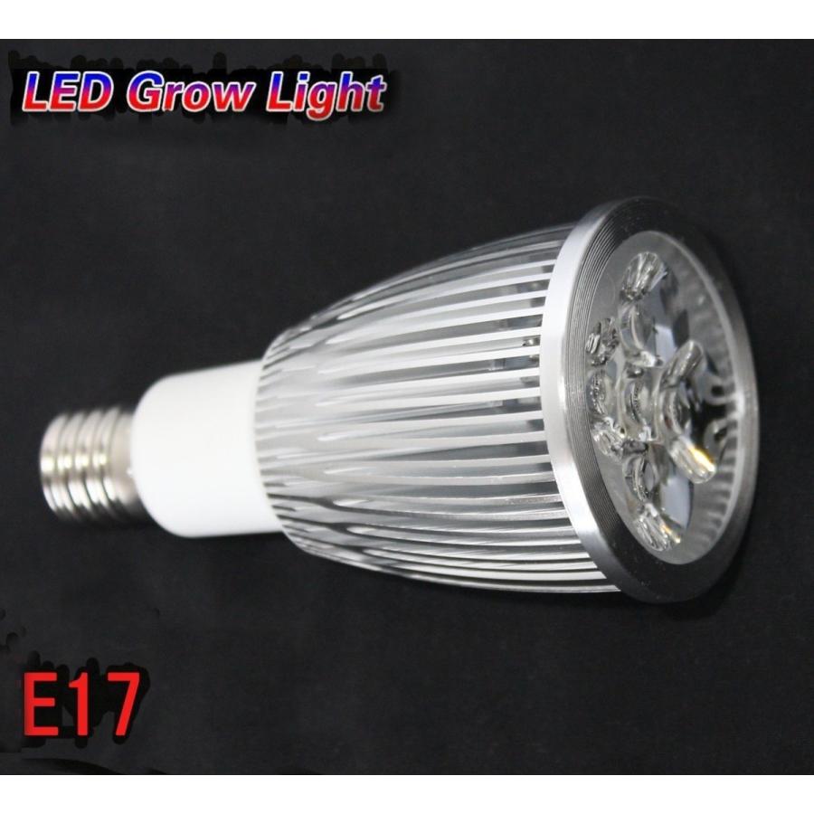 6W 赤/青 植物育成LEDライト E17 小型スポットライト 水耕栽培