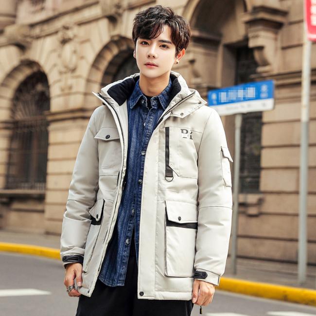 メンズ ダウンコート ロング 秋冬 防風 防寒 フード付き ロングダウンコート ジャンバー アウター シンプル 普段使い 中綿ジャケット Bxguaprum7 メンズファッション Ladosur Cl