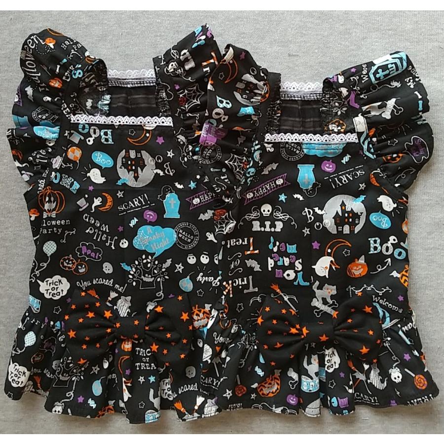 ハロウィン柄 肩にフリル キャミソール型 ワンピース 送料185円 K 128 ゼロワンスタジオ 通販 Yahoo ショッピング