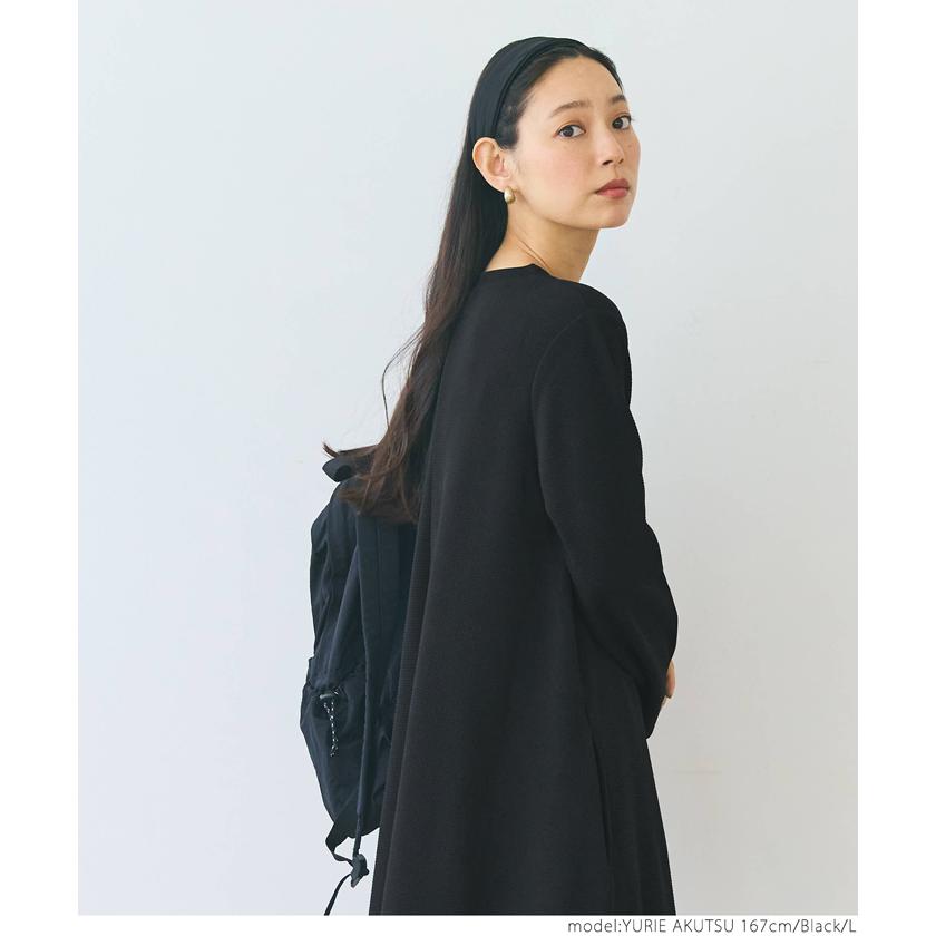 coca（コカ） 【エンボス加工 】長袖 Aラインワンピース 全5色