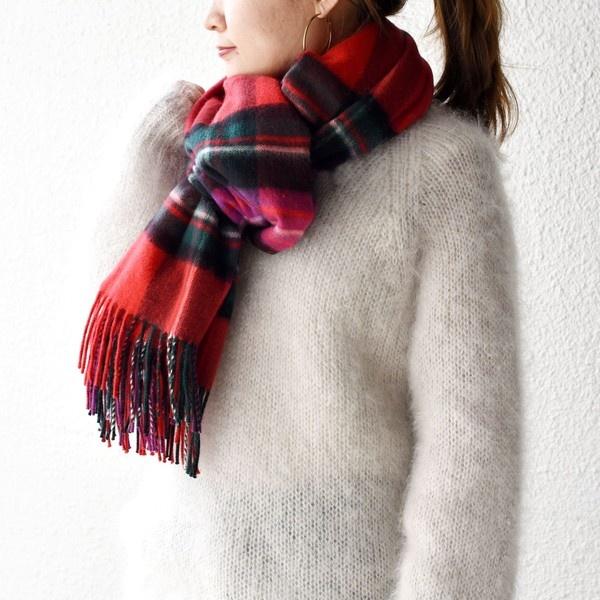 SHIPS（シップス） 【SHIPS別注】JOHNSTONS:カシミヤチェックストール