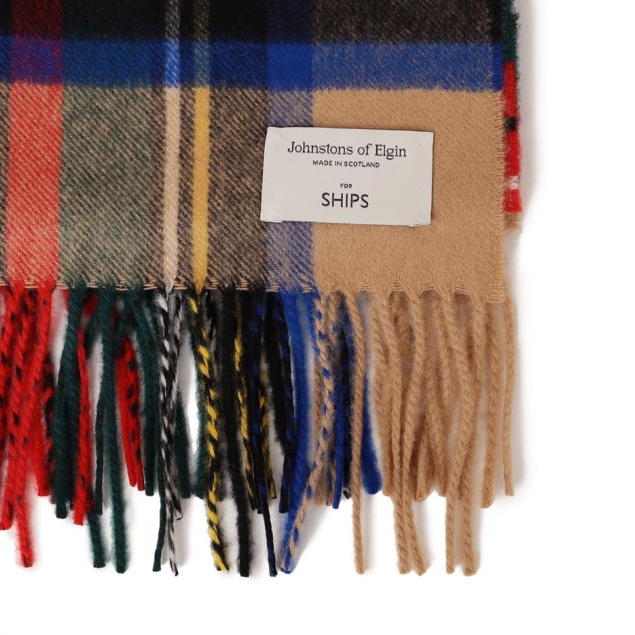 SHIPS（シップス） 【SHIPS別注】JOHNSTONS:カシミヤチェックストール