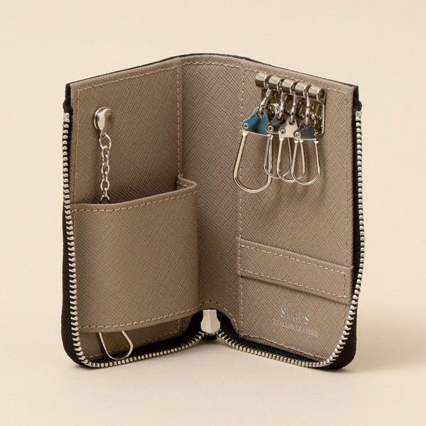 【SAFFIANO LEATHER】 【Braided】 2トーン キーケース
