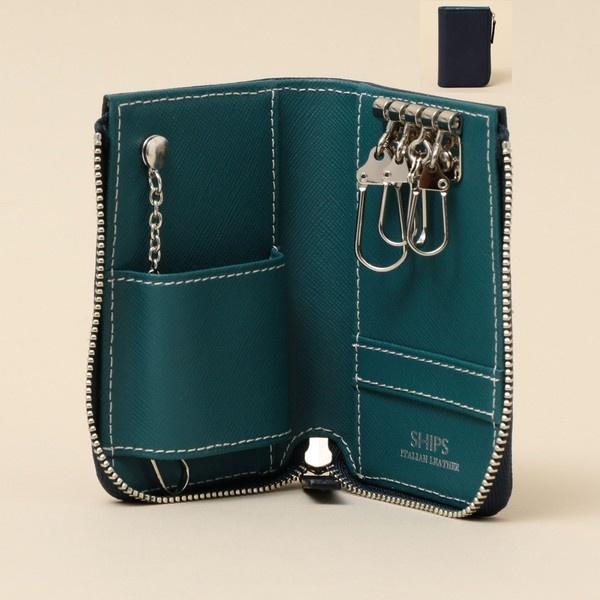 【SAFFIANO LEATHER】 【Braided】 2トーン キーケース