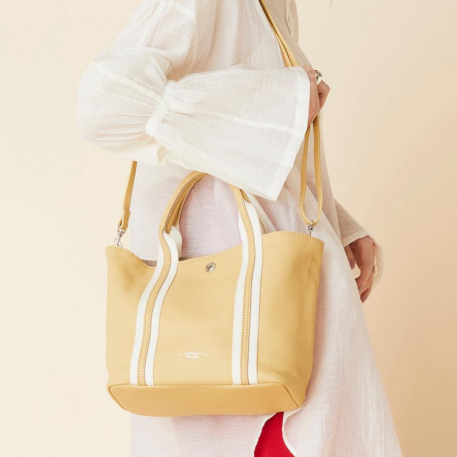 TOPKAPIソフトシュリンク テープコンビ ミニ トート ショルダーベルト付 TOPKAPI(トプカピ)のソフトシュリンク テープコンビ ミニ トート
