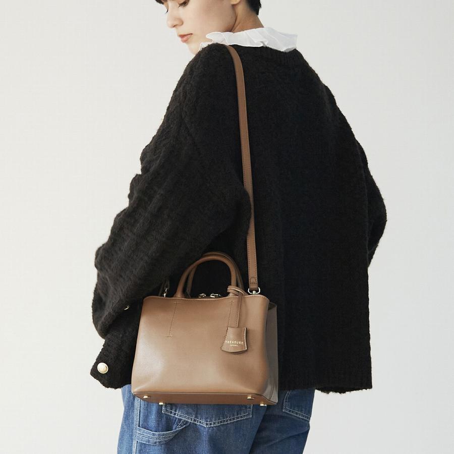 TOPKAPI（トプカピ） フロントステッチ レザーミニショルダーバッグ
