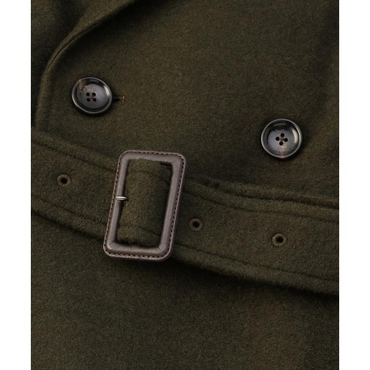 MEN'S BIGI（メンズビギ） 圧縮ウールジャージ素材ダブルロングコート