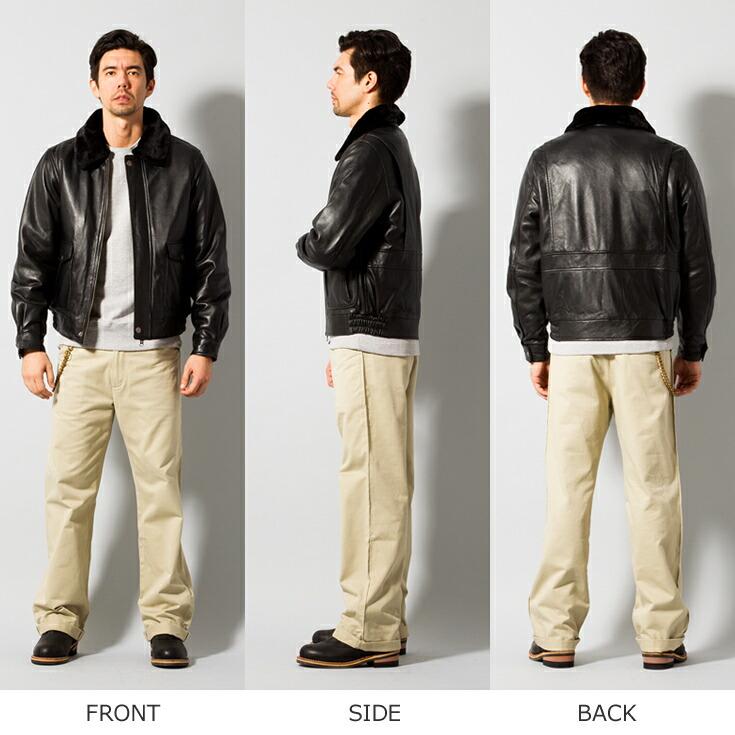 リューグー G-1 襟ボアレザーブルゾン ボンバージャケット LサイズL LIUGOO 本革 襟ボアレザーブルゾン ボンバージャケット メンズ