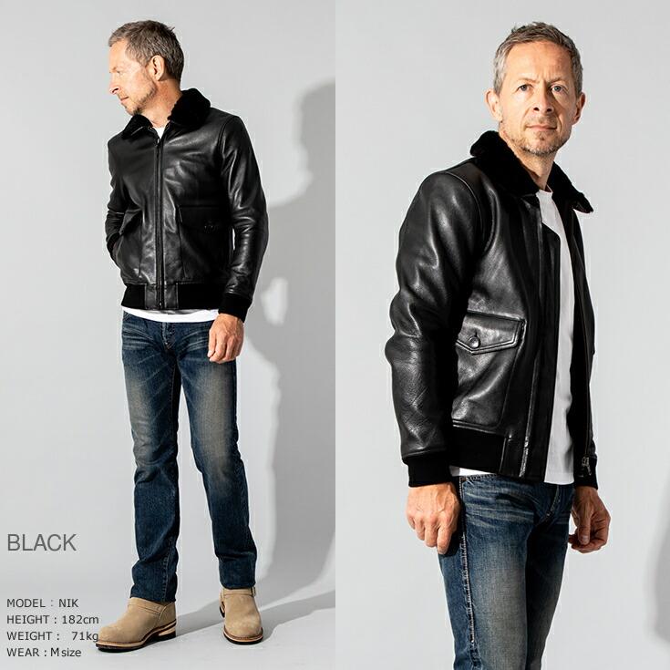 Liugoo Leathers 本革 G-1フライトジャケット メンズ MIL06A : マルイ