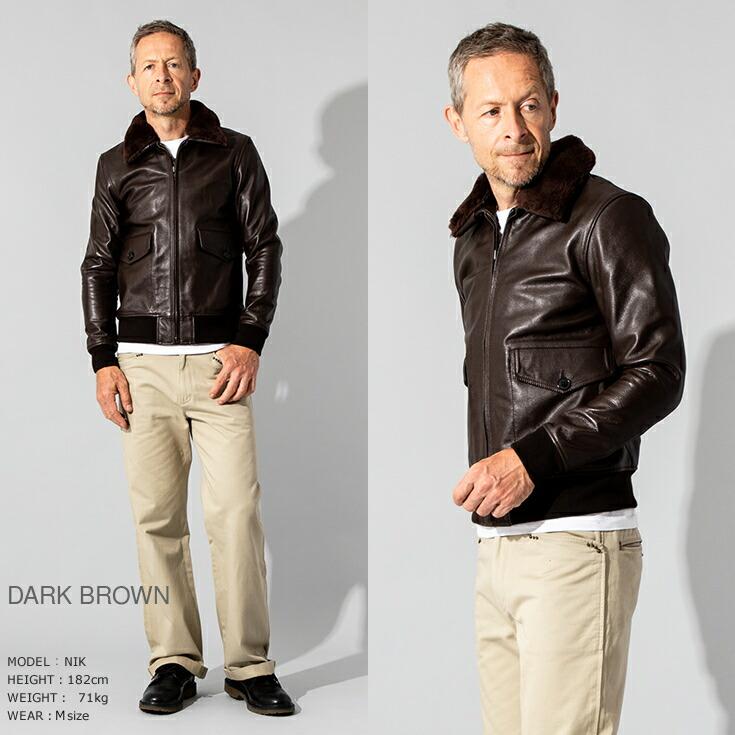 Liugoo Leathers 本革 G-1フライトジャケット メンズ MIL06A : マルイ