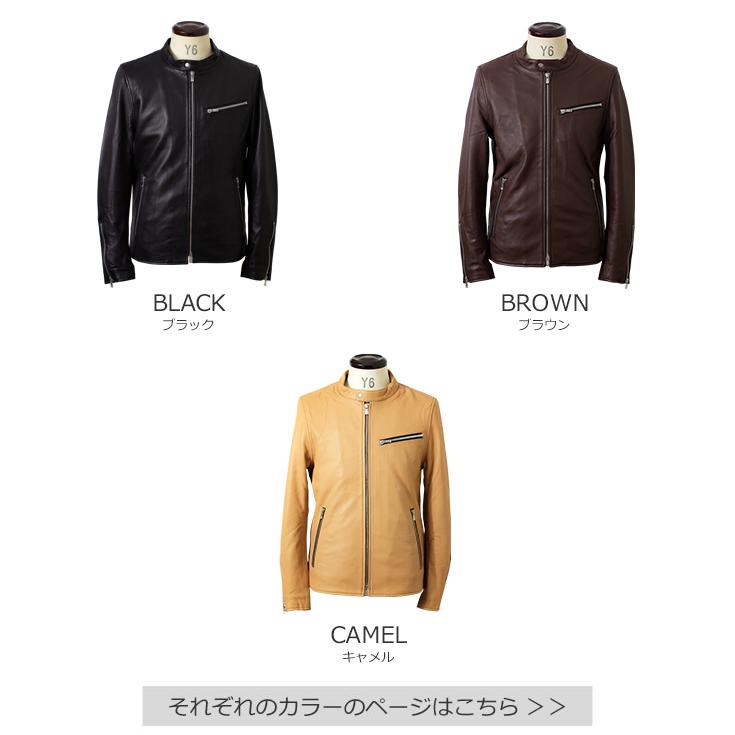 FILLMORE 本革 ディアスキンシングルライダースジャケット メンズ フィルモア SRS19Aの画像