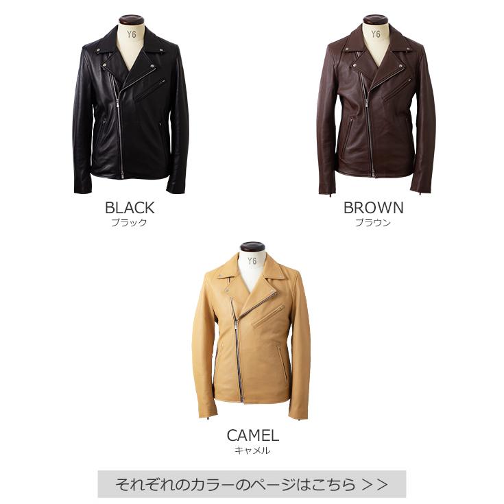 FILLMORE 本革 ディアスキンダブルライダースジャケット メンズ フィルモア DRY13Aの画像