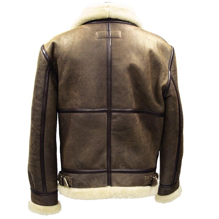 Liugoo Leathers 本革 B-3フライトジャケット ムートンジャケット
