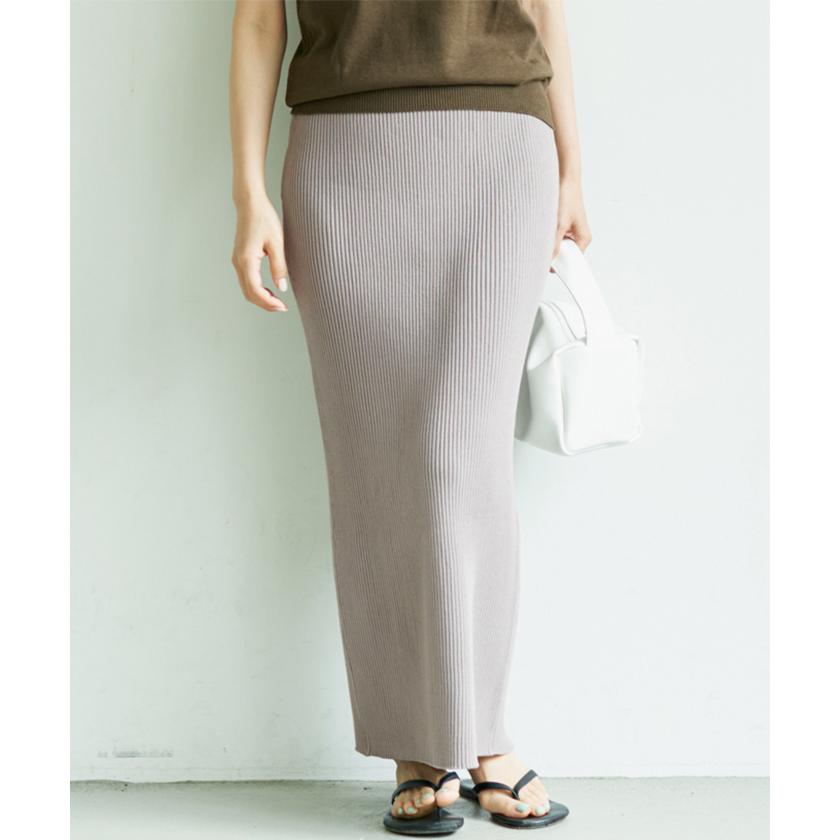 【FABIANA FILIPPI】リブニットタイトスカート FABIANA FILIPPI】 【スパンコール付きニットミドルスカート