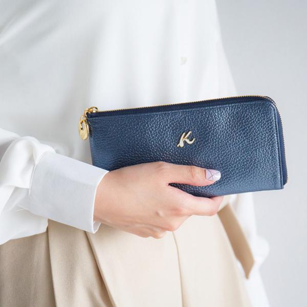 【新品未使用】キタムラ Ｋマークの抜き型 長財布　さくら　ピンク　牛革 新品未使用】キタムラ Kマークの抜き型 長財布 さくら ピンク