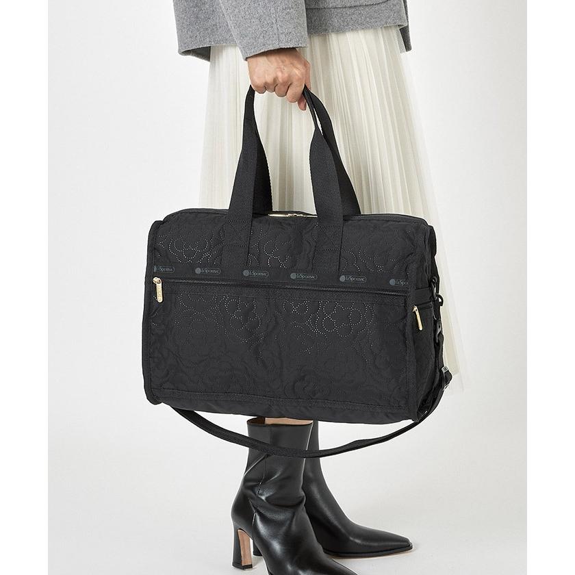 【美品】レスポートサック ボストンバッグ 2way ナイロン 大容量 ブラック 美品レスポートサック ボストンバッグ 大容量2way 軽量 総柄