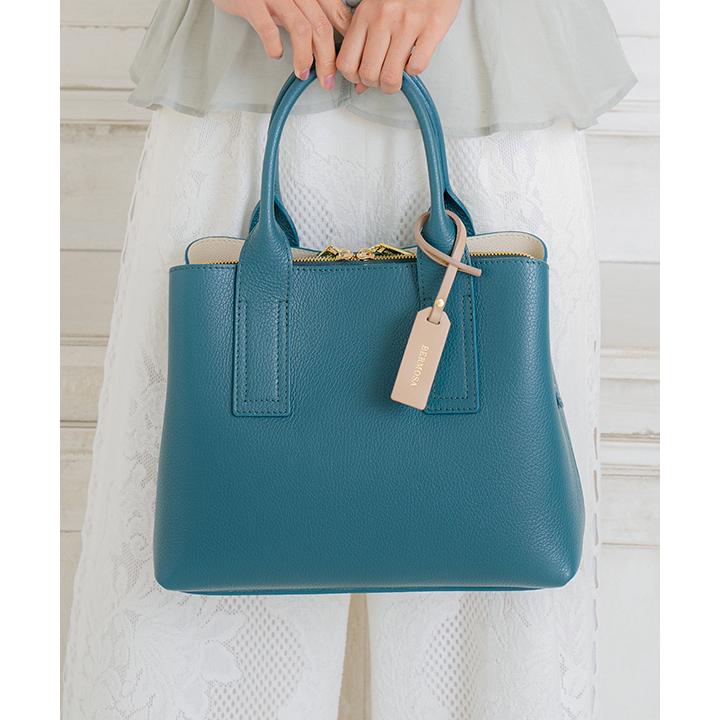 BASE 【本革】【イタリア製】2WAY レディースハンドバッグ（L