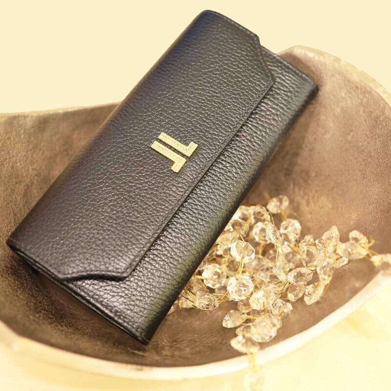 【新品タグ付き】ランバンコレクション ラブレーパース ギャルソン長財布 ブラック LANVIN COLLECTION 【ランバンコレクション】ラブレーパース