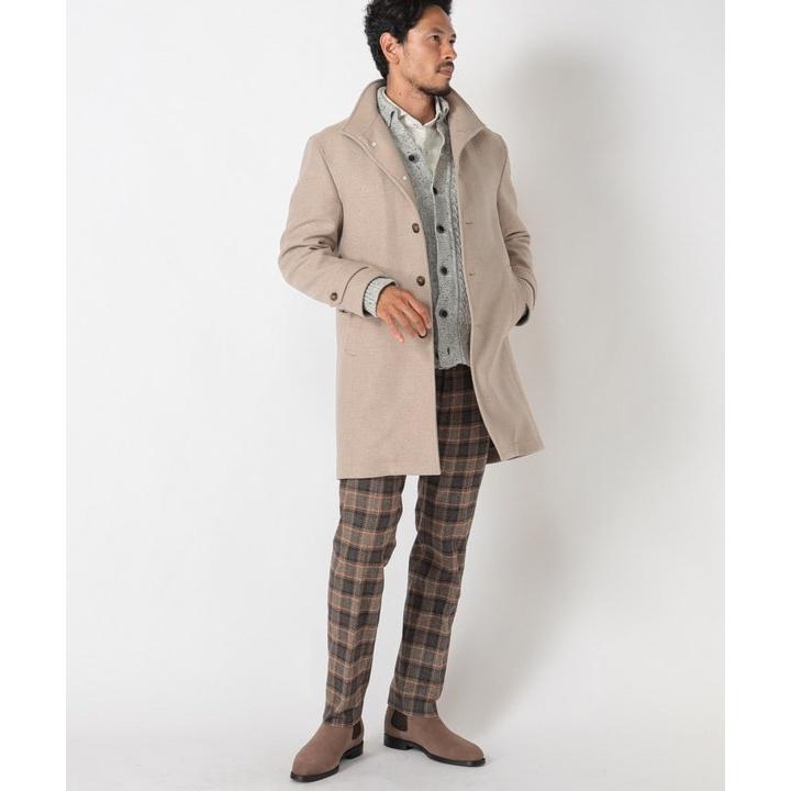 べランディウールミドルコート　グレージュ MEN'S BIGI（メンズビギ） 【Bellandi/べランディ】ウールメルトン