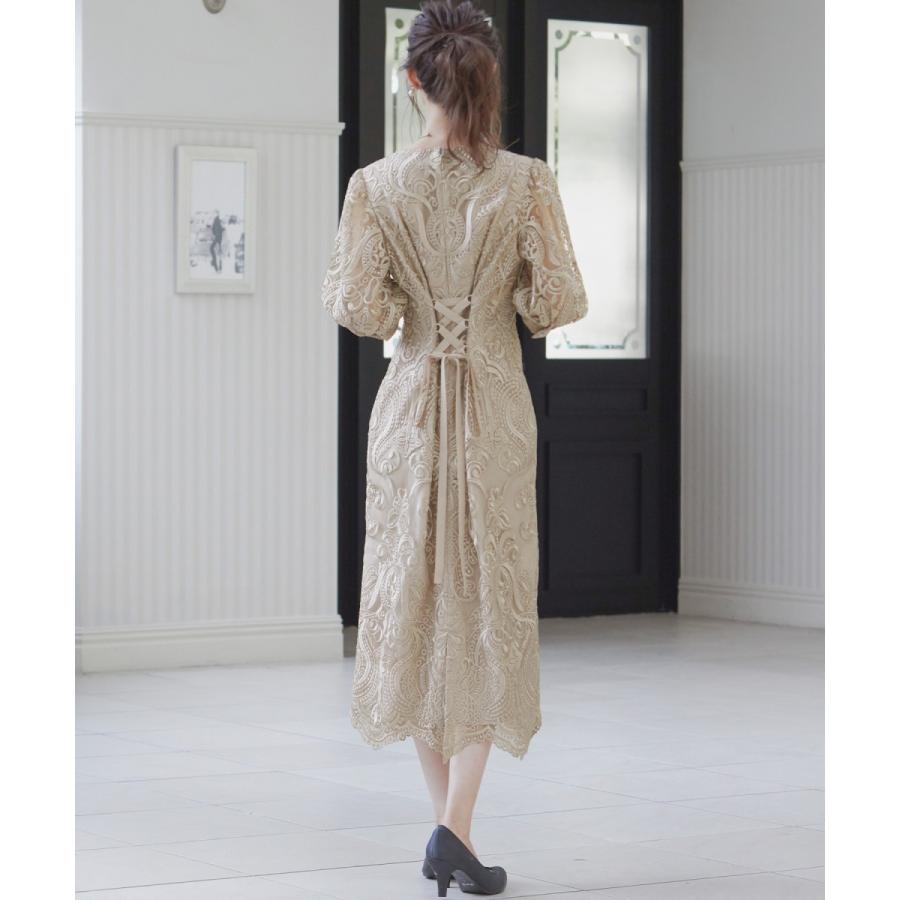 刺繍パーティードレス結婚式ワンピースドレス : マルイ(丸井)Yahoo!店