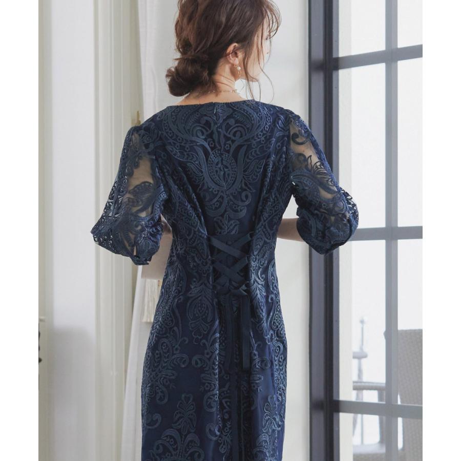 刺繍パーティードレス結婚式ワンピースドレス : マルイ(丸井