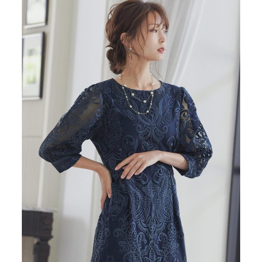 刺繍パーティードレス結婚式ワンピースドレス : マルイ(丸井)Yahoo!店