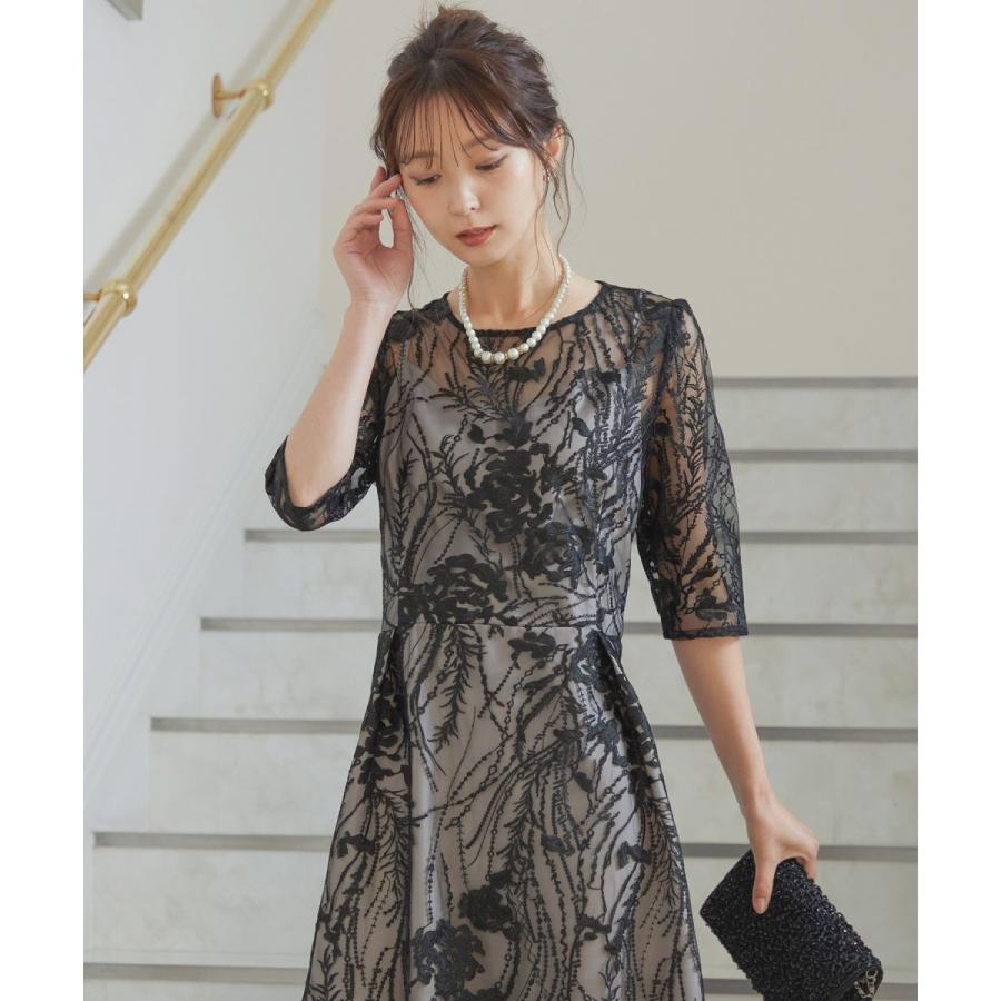 刺繍パーティードレス結婚式ワンピースドレス : マルイ(丸井)Yahoo!店