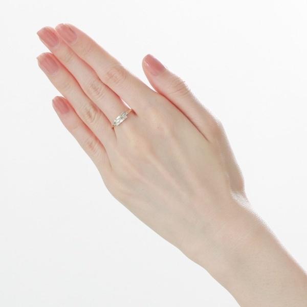 K18ダイヤモンド バゲットカットクラスター リングの画像