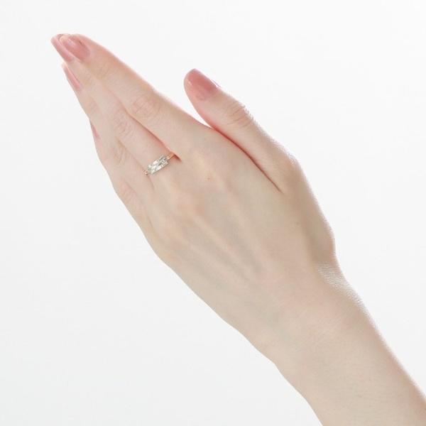 K18ダイヤモンド バゲットカットクラスター リングの画像