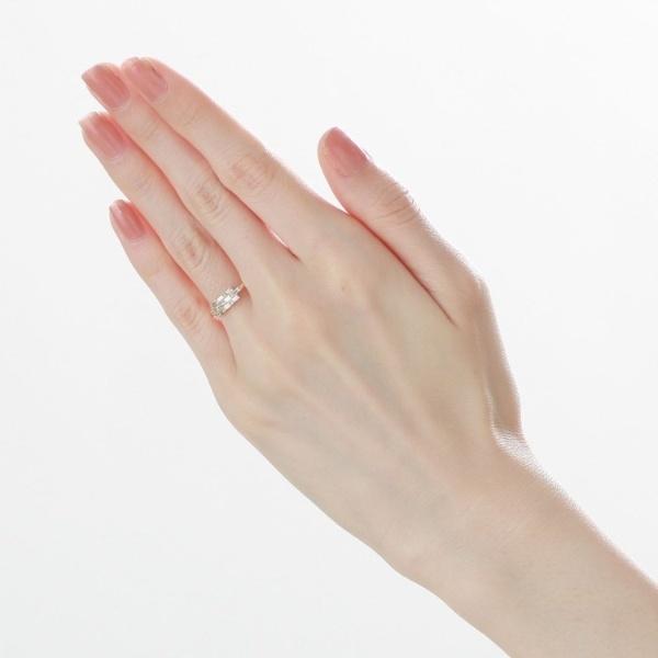 K18ダイヤモンド バゲットカットクラスター リングの画像