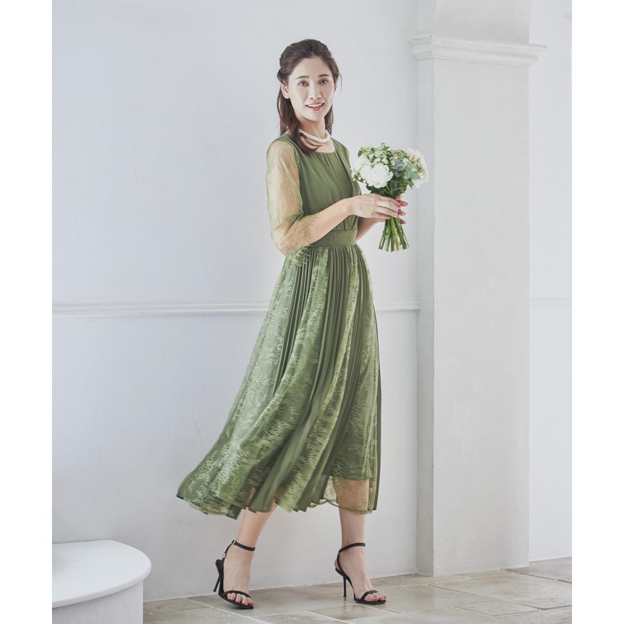 DRESS STAR（ドレススター） レースシフォンドッキングワンピース
