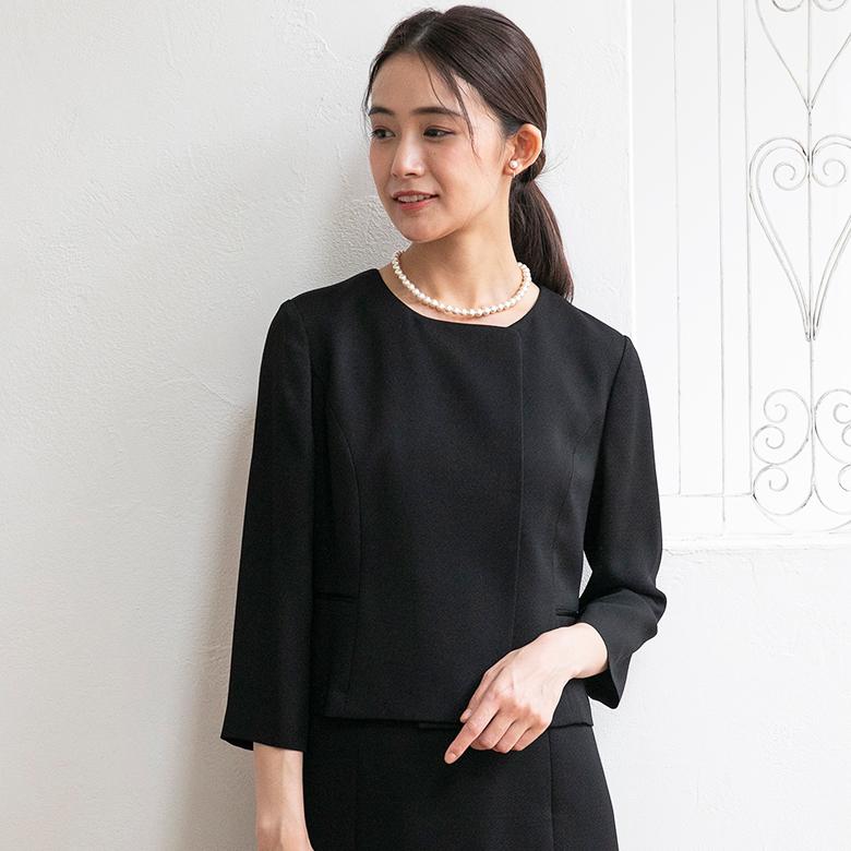【喪服・礼服】【前開き】ジャケット＆ワンピース/ブラックフォーマル/七五三/オールシーズンの画像