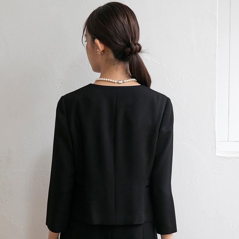 【喪服・礼服】【前開き】ジャケット＆ワンピース/ブラックフォーマル/七五三/オールシーズンの画像