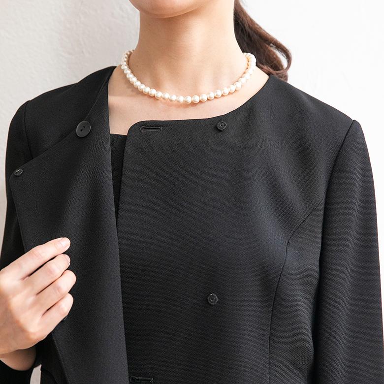 【喪服・礼服】【前開き】ジャケット＆ワンピース/ブラックフォーマル/七五三/オールシーズンの画像