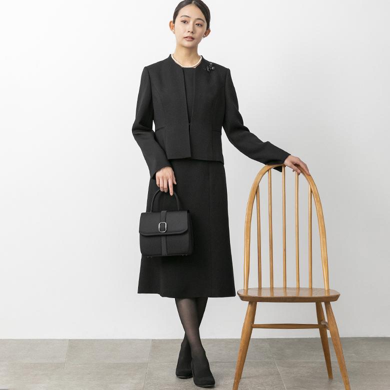【喪服・礼服】【前開き】ジャケット＆ワンピース/ブラックフォーマル/七五三/オールシーズンの画像
