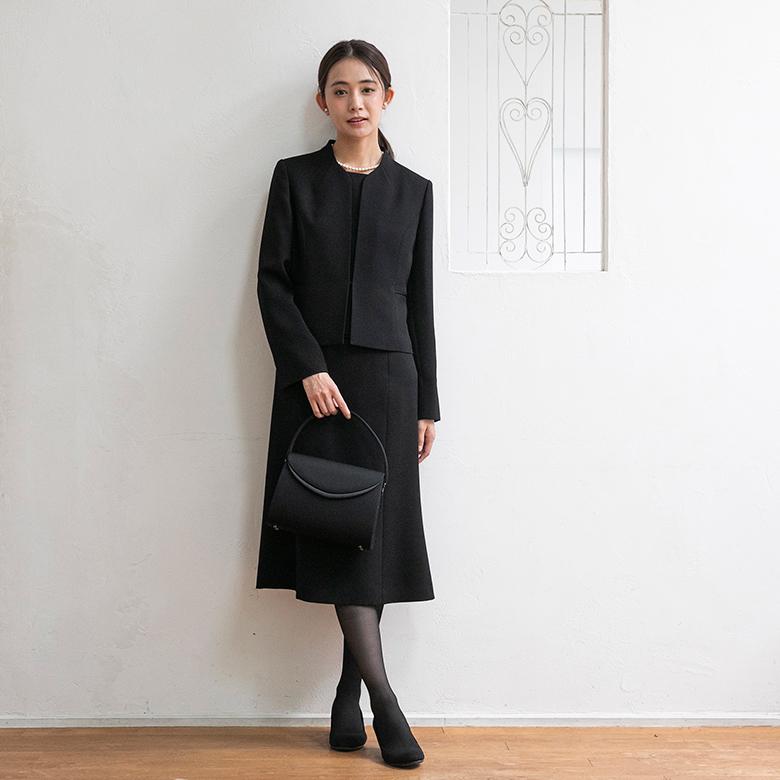 【喪服・礼服】【前開き】ジャケット＆ワンピース/ブラックフォーマル/七五三/オールシーズンの画像