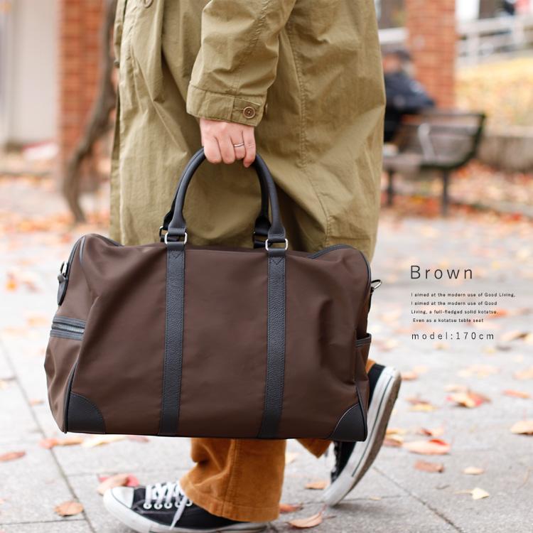 VitaFelice（ヴィータフェリーチェ） 本革×ナイロン2wayボストンバッグ