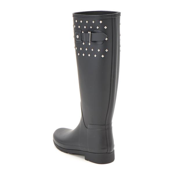 ハンター HUNTER リファインドトール スタッズカフブーツ （BLK） HUNTER 【レディース】リファインドトール スタッズカフブーツ