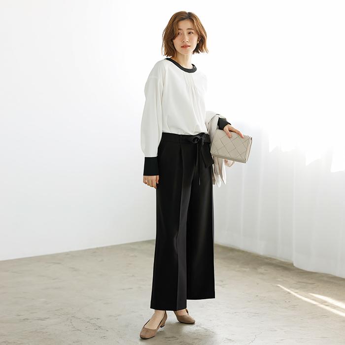【２点セット】〈ワイドパンツ〉スゴく伸びる全方向ストレッチ！洗えて型くずれしないセットスーツ_13