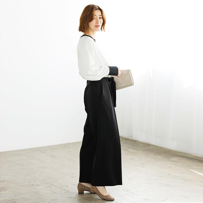 【２点セット】〈ワイドパンツ〉スゴく伸びる全方向ストレッチ！洗えて型くずれしないセットスーツ_14