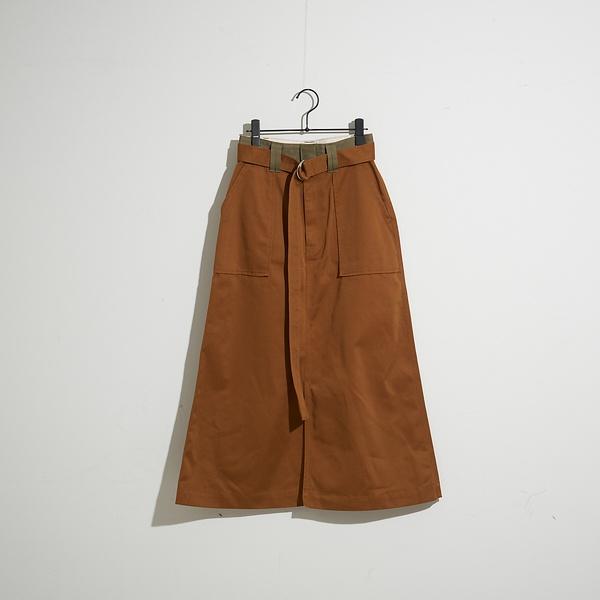 NOMINE 【Dickiesコラボ 別注】ウエスト配色 ベルトチノロングスカート