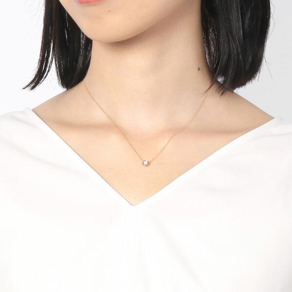 K18 イエローゴールド ダイヤモンド ネックレス（0.2ct）の画像