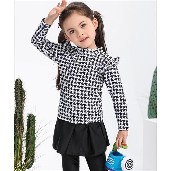 キッズ水着 長袖フローラル柄トップス+スカート付きレギンス 上下2点セット | TeddyShop | 10