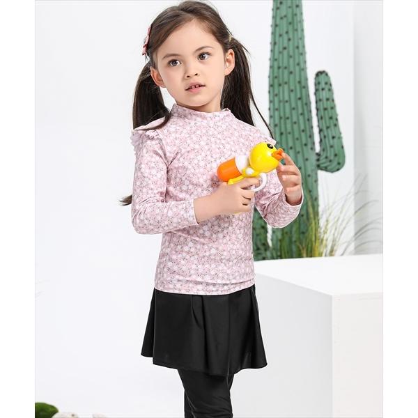 キッズ水着 長袖フローラル柄トップス+スカート付きレギンス 上下2点セット | TeddyShop | 13