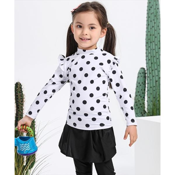 キッズ水着 長袖フローラル柄トップス+スカート付きレギンス 上下2点セット | TeddyShop | 09