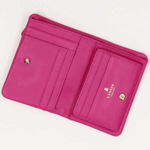【未使用】ランバンコレクション 2つ折り財布　リボン　ベージュ　ラペリパース LANVIN COLLECTION 【ランバンコレクション】ラペリパース 二