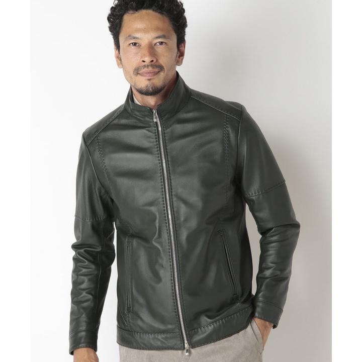 新入荷 【俳優 渡部篤郎さん着用】ラムレザークロームタンニングジャケット 【LWH6388951944】(22264円)