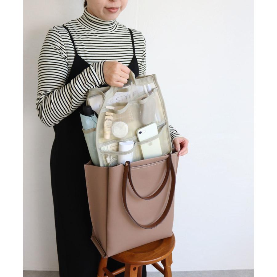 TSL 【バッグインバッグ/軽量/スパ】メッシュバッグインバッグ縦 TSL 【バッグインバッグ/軽量/スパ】メッシュバッグインバッグ縦
